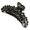 Numblartd Fashion Retro Black Metal Alloy Rhinestone Fancy Hair Claw Jaw Clips Pins Chic Vintage Hair Catch Barrette Hair Updo Grip Hair