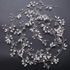 Deniferymakeup Rose Gold And Silver Extra Long Pearl And Crystal Bridal Hair Vine Wedding Head Piece Accessories Headband Jewelry Silver