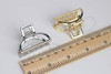 2Pcs Small Solid Color Vintage Metal Hair Jaw Clips Hair Clamp Ponytail Holder Hair Claw Hairpin Accessories For Lady Women Silver