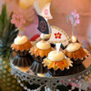 Jevenis 30 Pcs Mona Cupcake Toppers Hawaiian Birthday Party Decoration