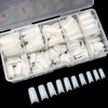 Krofaue 500Pcs Flexible Gel French Half Cover Acrylic Nail Tips Manicure
