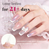 Krofaue 500Pcs Flexible Gel French Half Cover Acrylic Nail Tips Manicure