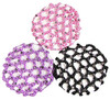 6Pcs Rhinestone Bun Cover Crochet Snood Hair Net Hair Accessories For Women Girls Ballet Dance Skating Random Color