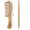 Onedor Handmade 100 Percent Natural Green Sandalwood Hair Combs Anti Static Sandalwood Scent Natural Hair Detangler Wooden Comb Extra Wide