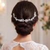 Unicra Wedding Crystal Hair Combs Bridal Headpieces Wedding Hair Accessories For Brides Silver