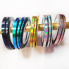 Nail Art Striping Tape Lines Kit 36 Pcs 1Mm 2Mm 3Mm Nail Tape Strips For Design Diy Silver Nails Striping Tape Case Laser Holographic Nail