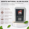 Gents Alum Block In Plastic Case Upgrade Your Shave Soothing Aftershave Solution For Shaving Razor Burn Relief Travel Friendly Durable