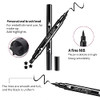 Pinkiou 6 Pcs Eyeliner Stamp Pen Set Double Ended Winged Eyeliner Pen With Black And Red Heart Star Plum Triangle And Moon Shapes Waterproof