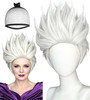 Anogol Silvery White Spiky Wig Short Layered Wigs Short Grey Cosplay Wig
