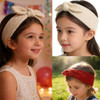Izus Turban Headband Baby Girl Warm Rabbit Knot Hair Band Knit Head Wrap For Newborn Toddler And Children Red Plus Beige