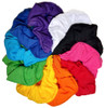 Cotton Scrunchie Set, Set of 10 Soft Cotton Scrunchies (Bright Color Assortment)