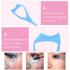 1Pcs Pink Plus 1Pcs Blue Plastic Eyelashes Tools 3 In 1 Mascara Applicator Guard Eyelash Guide Eye Makeup Tool For Women Girls