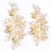 Sppry Rhinestone Pearl Alligator Bridal Hair Clips Set Of 2 Gold