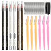Waterproof Eyebrows Pencil Tattoo Makeup And Microblading Supplies Kit Eye Brow Liners In 8 Eyebrow Pens 6 Eyebrow Knives 1Eyebrow Pencil