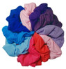 Cotton Scrunchie Set, Set of 10 Soft Cotton Scrunchies (Pink, Purple and Blue)