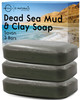 O Naturals Natural Dead Sea Mud Clay Soap Bar 3 Pack Gifts For Women