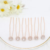 Ammei Headpiece Bridal Hair Pins Set Of 6 Bobby Pins Style With Sparkly Rhinestone For Wedding Parties Rose Gold
