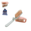 2 Pack Folding Hair Combs Hair Brush Compact Pocket Size Travel Purse Locker Blue And Pink