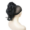 Wiginway Messy Style Ponytail Hair Extension Handmade Braid Synthetic Hair Piece With Jaw Claw Clip Jet Black