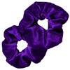 Kenz Laurenz Hair Scrunchies 2 Velvet Hair Ties For Women Girls Hair Elastics Ponytail Holder Scrunchy Pack Purple