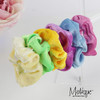 Motique Accessories Velvet Solid Scrunchies Set Of 6 Black