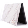 Allwon Magnetic Palette Marble Empty Makeup Palette With Mirror For Eyeshadow Lipstick Blush Powder White