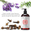 Laritelle Organic Shampoo Fertile Roots 17.5 Oz Fights Hair Loss And Promotes Healthy New Growth With Lavender Ginger Rosemary Patchouli