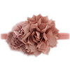 My Lello Headband Shabby Fabric Flower Cluster Baby Infant Toddler Girl Stretchy Elastic Dusty Rose