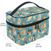 Cute Dog Puppy Makeup Bag Cosmetic Bag For Women Girls Cartoon Animal Paw Portable Makeup Pouch Box Large Capacity Travel Toiletry Brush Bag