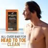 Woody S Hair And Body Shampoo Bar For Men 2 In 1 Solid Shampoo Bar And Body Wash Deep Cleansing Moisturizing Refreshing Scent 8 Oz 2 Pack
