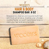 Woody S Hair And Body Shampoo Bar For Men 2 In 1 Solid Shampoo Bar And Body Wash Deep Cleansing Moisturizing Refreshing Scent 8 Oz 2 Pack