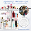 Miserwe 360 Degree Rotating Makeup Organizer Diy Adjustable Makeup Carousel Spinning Holder Rack Large Capacity Cosmetic Brush Lipstick