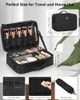 Relavel Makeup Bag Travel Makeup Train Case Large Cosmetic Case Professional Portable Makeup Brush Holder Organizer And Storage With