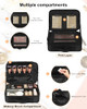 Relavel Makeup Bag Travel Makeup Train Case Large Cosmetic Case Professional Portable Makeup Brush Holder Organizer And Storage With