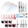 Vishine Gel Nail Polish Kit Uv Light 36W Uv Led Nail Dryer Lamp 6 Sheer Milky Pink Jelly Transparent Colors Base Top Coat Professional All