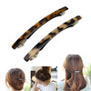Luckycivia 2 Pack Hair Barrette Long And Thin Handmade Celluloid Onyx Hair Clip Elegant Automatic Hair Clip Barrette Ponytail Holders For