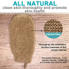 2 Pcs Set Large Natural Exfoliating Hemp Back Scrubber For Shower For Men And Women Rub Glove Mitt Mitten Deep Clean And Invigorate Your