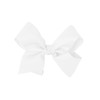 5.5 Inch Grosgrain Hair Bow Clip For Women And Teens White