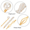 17 Pcs Gold Hair Pin Clip Pearl Bobby Decorative Barrette For Women Wedding