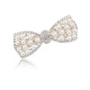 Beespring Silver Korean Style Crystal Rhinestone Hair Barrettes Butterfly Pearls Hair Clips Pins For Women 1Pcs