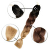 Ombre Braiding Hair Synthetic Brown Braiding Hair Extensions Afro Crochet Hair 3 Tones 5Pcs 53 Black To Brown To Blonde