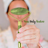Makady Natural Jade Roller Gua Sha Lymphatic Drainage Tool For Face Neck Body Anti Aging Treatment Reduces Wrinkles And Fine Lines
