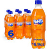 Fanta Orange Soda Soft Drink Bottles 16.9 Fl Oz 6 Pack