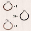 Ybb 36Pcs Ponytail Hooks Hair Ties Elastic Bungee Ponytail Holders