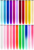 Tofafa 22 Pcs Colored Hair Extensions Clip In Rainbow Hairpieces Gift 22 In