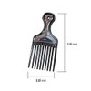 Luxxii 3 Pack 5.25 Plastic Afro Pick Lift Hair Comb Detangle Wig Braid Hair Man Styling Comb Black B