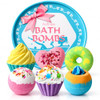 Aofmee Bath Bombs 6Pcs Bubble Bath Bomb For Girls Handmade Fizzies Bathbombs For Women Natural Organic Kids Spa Kit Non Toxic Bath Kit For