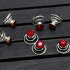 Canjoyn 24 Pcs Bridal Gem Spin Hair Pins Swirl Hair Twists Coils Wedding Spiral Twist Hairpins Shiny Rhinestone Crystal Twisters Metal