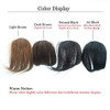 Dsoar Side Bangs Clip In Real Human Hair Bang Natural Clip On Straight Fringe Hair Extensions Natural Black Color