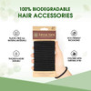 Biodegradable Elastic Hair Ties For Women And Men Organic No Crease Black Hair Tie Ponytail Holders And Hairties For Buns Plastic Free